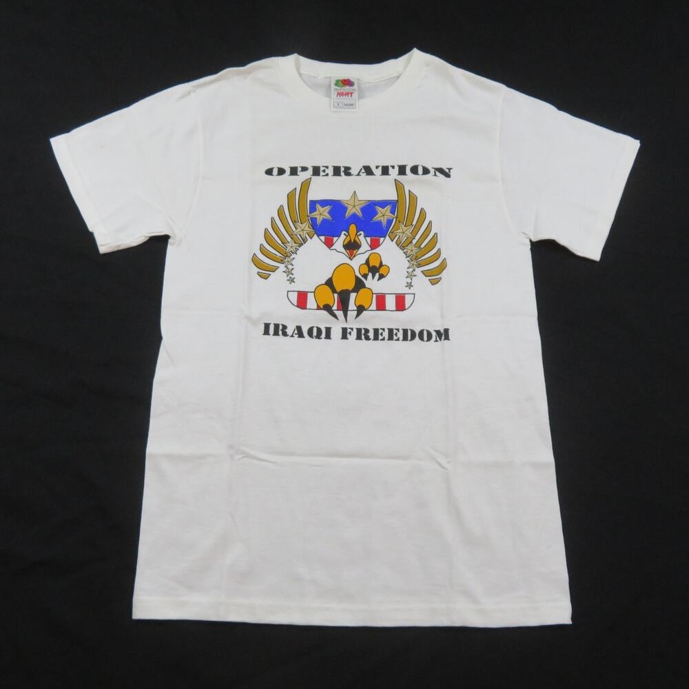 Operation Iraqi Freedom White T-Shirts Sz S Vintage Y2K